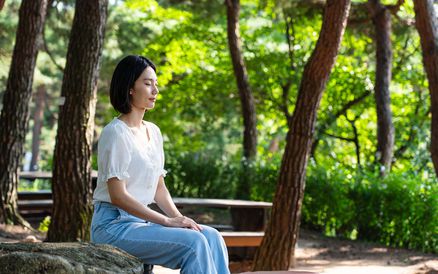 메인센터에서 수련하는 모습